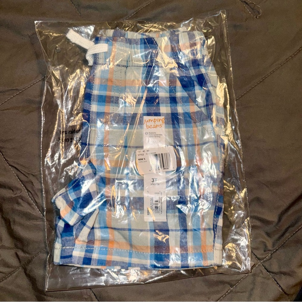 Jumping Beans Toddler Boys Plaid Woven Shorts, 3T